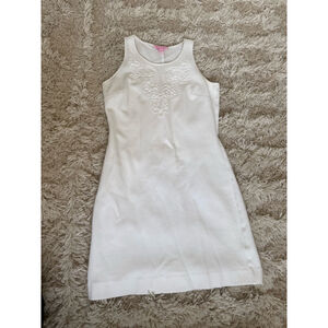 Women's Lilly Pulitzer White Embroidered Mini Dress S